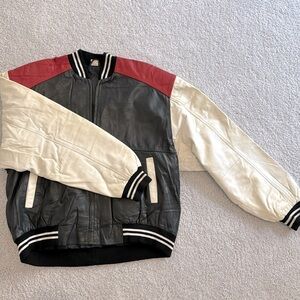 Genuine leather Egyptian bomber jacket